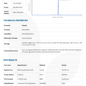 AOD9604 for Sale in USA, COA